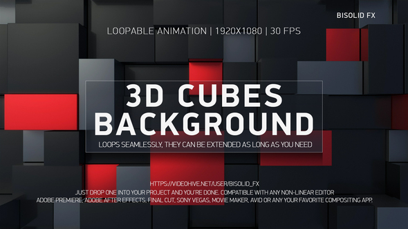 3D Cubes Background