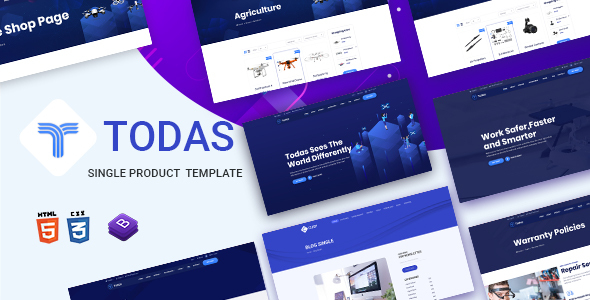 Todas - Single Product HTML Template