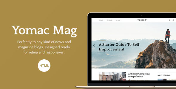 Yomac — Magazine and Blog HTML Template