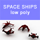 Low-poly Space ships (set 5) - 3DOcean Item for Sale
