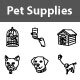 Pet Supplies Outlines Vector Icons - GraphicRiver Item for Sale