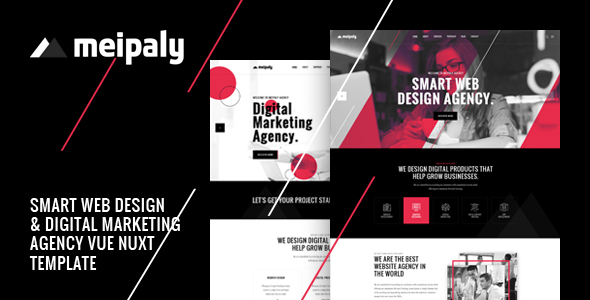 Meipaly - Vue Nuxt Digital Services Agency Template