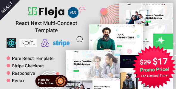 {Nulled} Fleja | React Next Multi-Concept Template