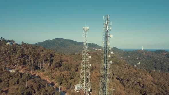 Aerial of Antennas Tower