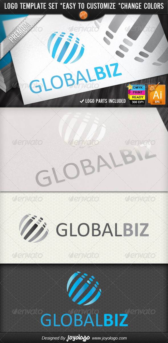 Modern Business Abstract Global Logo Design