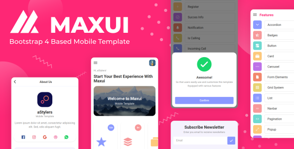 Maxui - Bootstrap Based Mobile Template