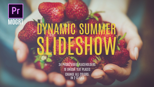 Summer Dynamic Slideshow MOGRT