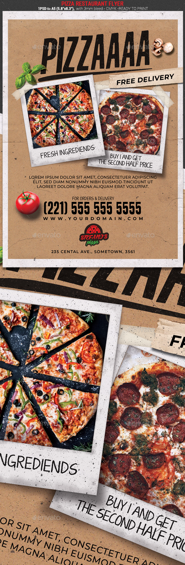 Pizza Flyer Template Graphics Designs Templates