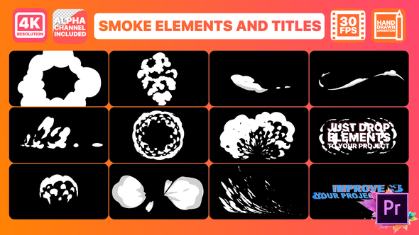Smoke And Titles | Premiere Pro MOGRT