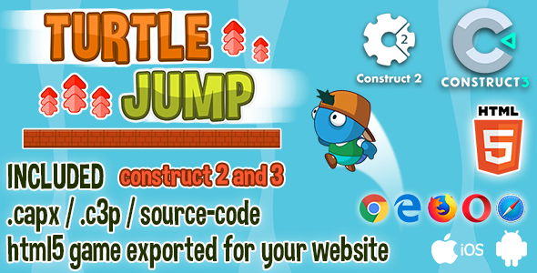 Turtle Jump Html5 Game - Construct 2 &Amp; 3