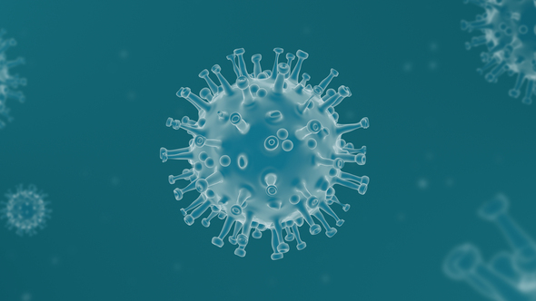 Coronavirus ( Covid – 19 ) Looped Background  - Dark Turquoise alt