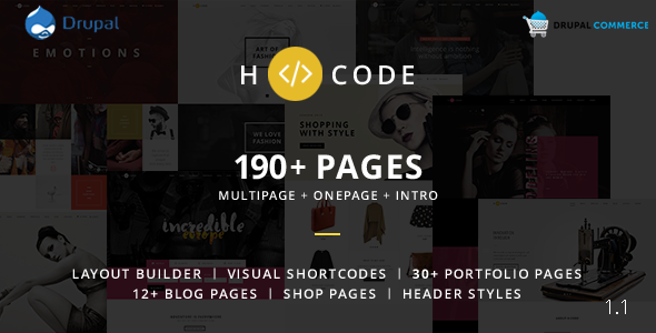 H-code - Multipurpose Commerce Drupal theme