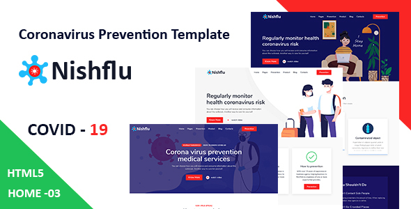 Nishflu - Coronavirus Medical Prevention HTML Template