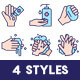 Hand Wash Icons - GraphicRiver Item for Sale