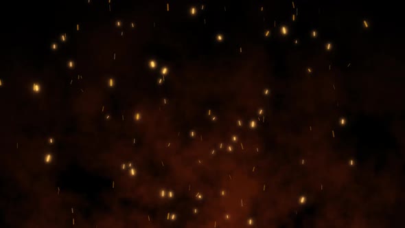 Flying Fire Embers Sparks Particles Background