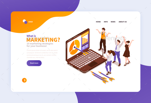 Isometric Marketing Landing Page