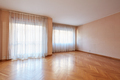 Empty large room with wooden floor and white curtains in apartment interior - PhotoDune Item for Sale