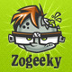 ZOGEEKY - Zombie Geek Cartoon Logo - GraphicRiver Item for Sale