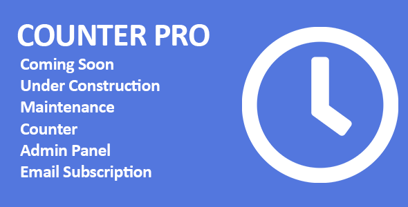 Counter Pro - PHP Coming Soon Counter with Admin Panel