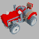 Red Farm Tractor - 3DOcean Item for Sale