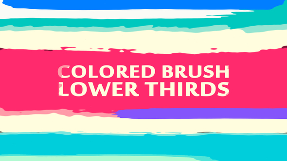 Colored Brush Lower Thirds