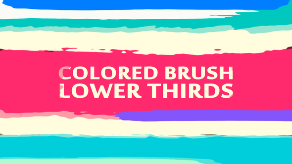 Colored Brush Lower Thirds alt