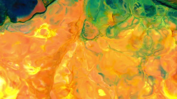 Abstract Bubbling Arty Pattern Liquid Paint Texture