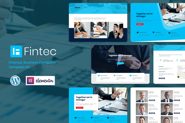 Fintec - Finance, Business Company Elementor Template Kit