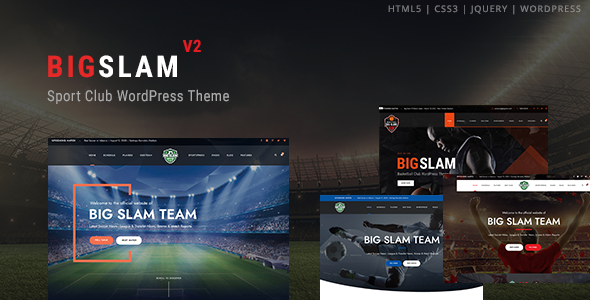 Big Slam Sport Clubs - Soccer WordPress