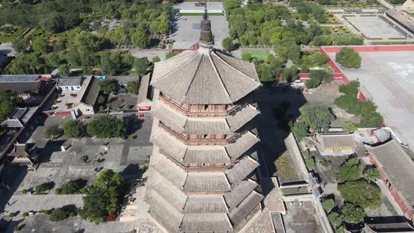 Famous Wooden Pagoda and Ancient Architecture, Asia