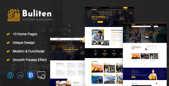 Buliten-Factory & Industry WordPress Theme Preview