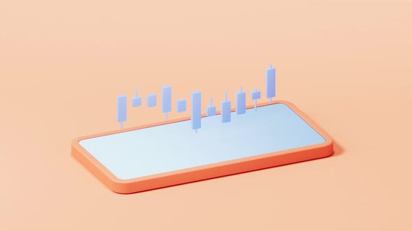 Bar graph with growth trend