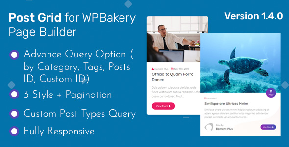 Post Grid – Addon WPBakery Page Builder (Formerly Visual Composer)