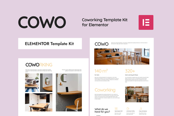 COWO - Coworking Elementor Template Kit