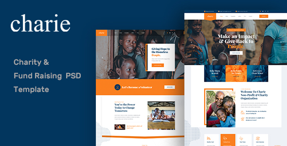 Charie Fund Raising & Charity  PSD Template