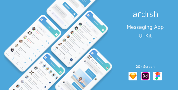 Ardish - Messaging App UI Kit