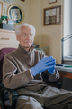 Portrait of Old man wearing Protective Gloves against Covid-19 - PhotoDune Item for Sale
