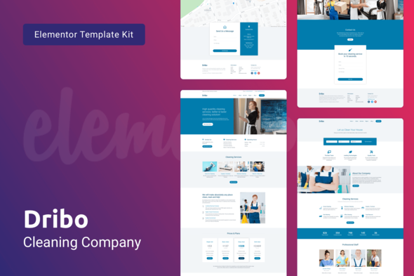 Dribo — Cleaning Company Template Kit for Elementor