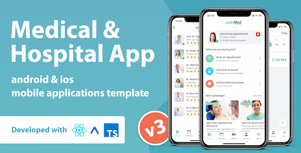 Medical & Hospital Mobile App Template With React Native