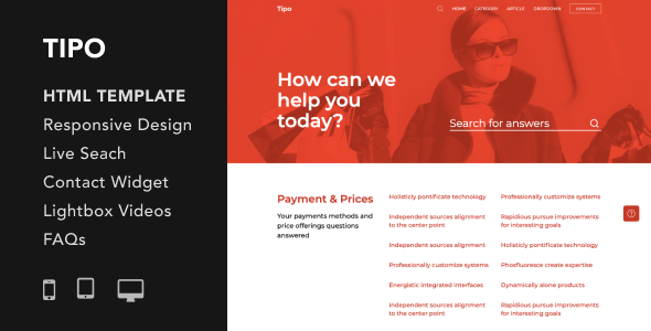 Tipo - Helpdesk and Documentation HTML5 Responsive Template