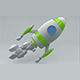 Toon Space Rocket – 3D Kids-Style Spaceship - 3DOcean Item for Sale