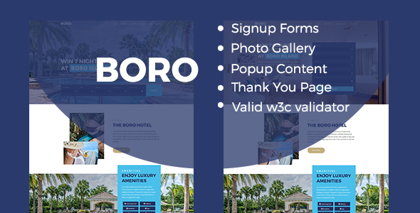 Boro - One Page HTML Responsive Template