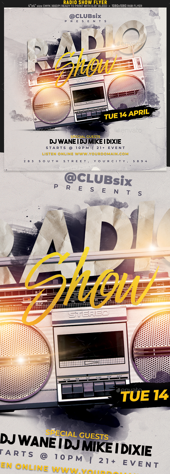 Radio Show Flyer Graphics Designs Templates From Graphicriver