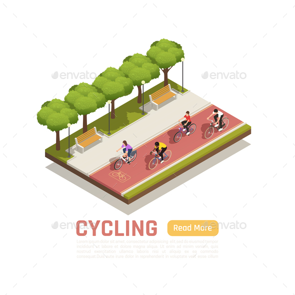 Cycling Isometric Background