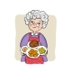 Grandma with Her Best Treats - GraphicRiver Item for Sale