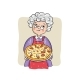 Grandma with Her Pizza - GraphicRiver Item for Sale