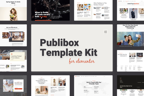 Publibox - Blog, News & Magazine Elementor Template Kit