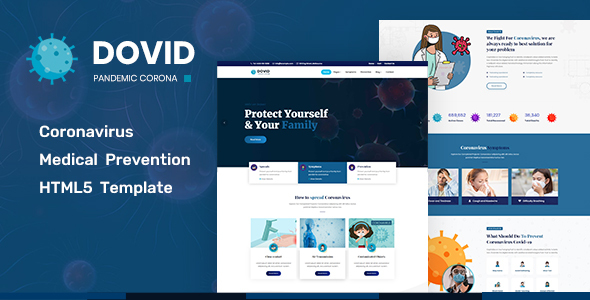 Dovid - Coronavirus Medical HTML Template