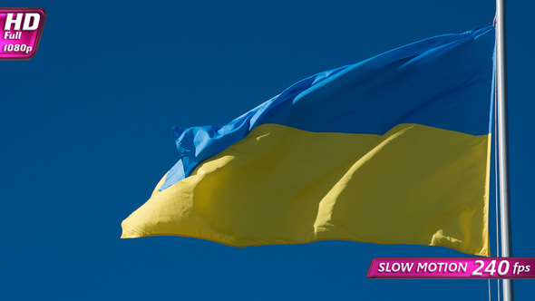 Ukrainian Flag Wiggles The Wind