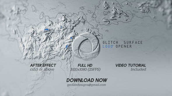 Glitch Surface Logo Opener  l  Surface Distortion Logo  l  Surface Emboss Logo Opener